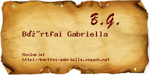 Bártfai Gabriella névjegykártya