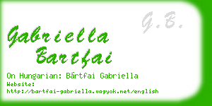 gabriella bartfai business card