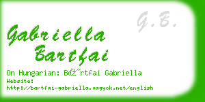 gabriella bartfai business card
